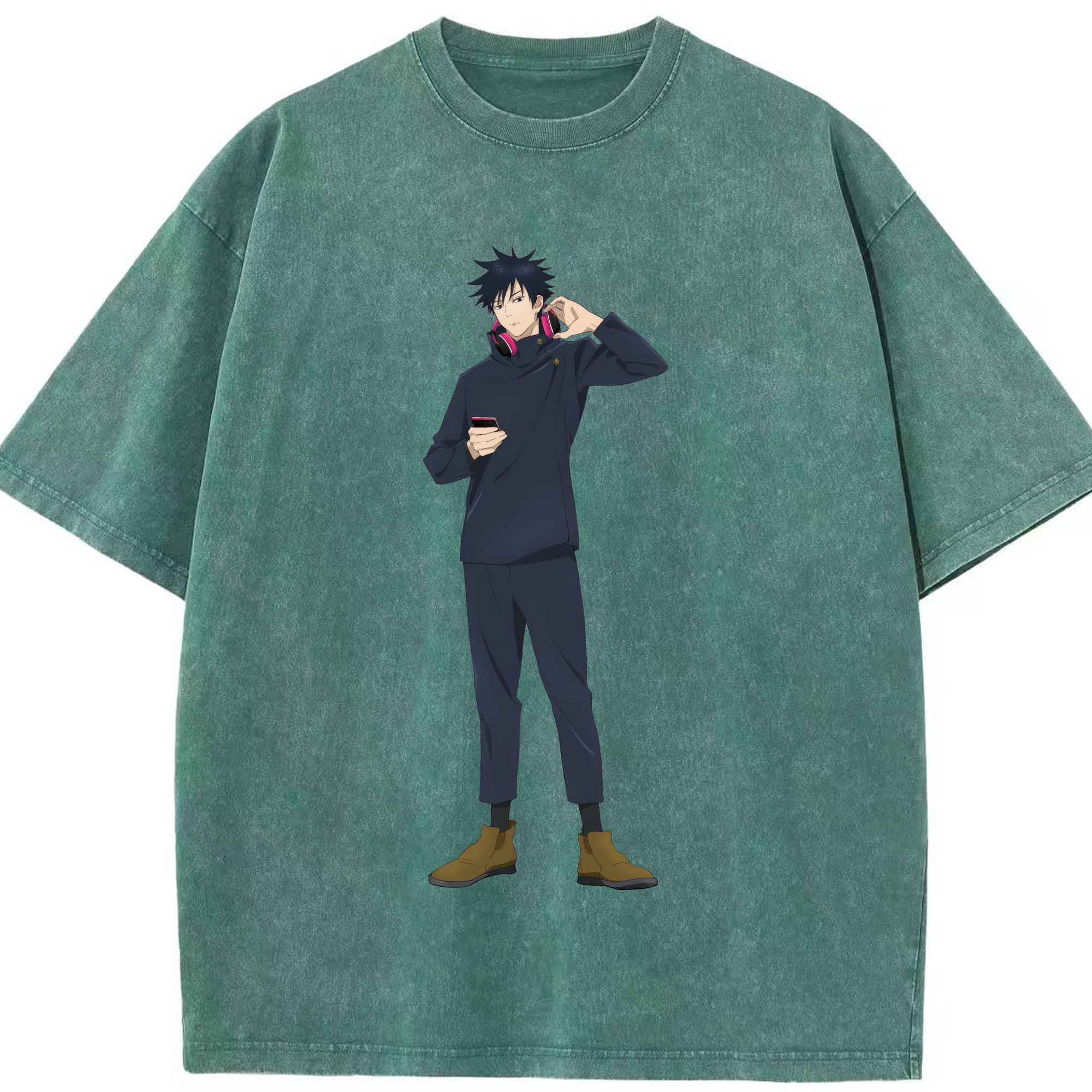 （画像用） 呪術廻戦 Jujutsu Kaisen 綿100% ヴィンテージ風 半袖Tシャツ（フロントプリント）